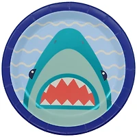 7" Blue Foil Shark Snack Plates, 8ct. by Celebrate It™