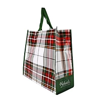 19.75" Christmas Plaid Reusable Tote by Celebrate It™