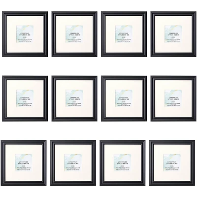 12 Pack: Black Square 5" x 5"  Frame With Mat, Lifestyles™ by Studio Décor®