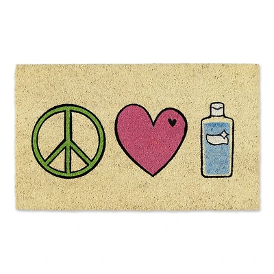 DII® Peace, Love, Hand Sanitizer Doormat