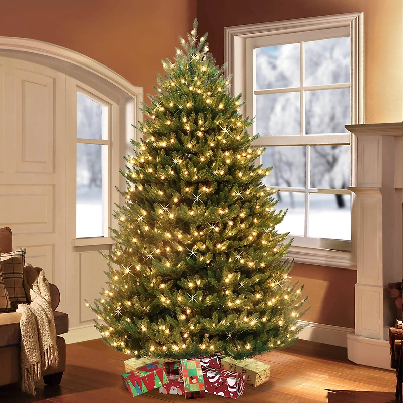 7.5ft. Pre-Lit Canadian Balsam Fir Artificial Christmas Tree, Clear LED Lights
