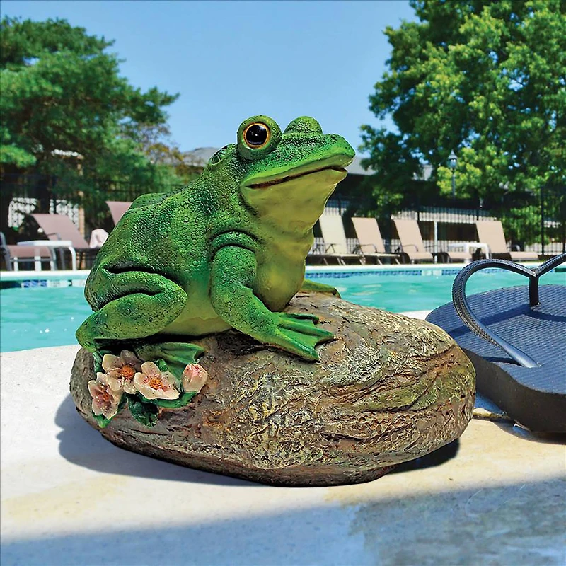 Design Toscano 7" Thurston the Frog Garden Rock Statue