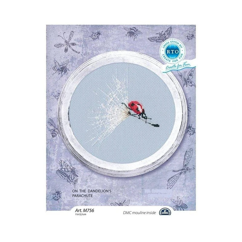 RTO Ladybug on the Dandelion's Parachute Cross Stitch Kit