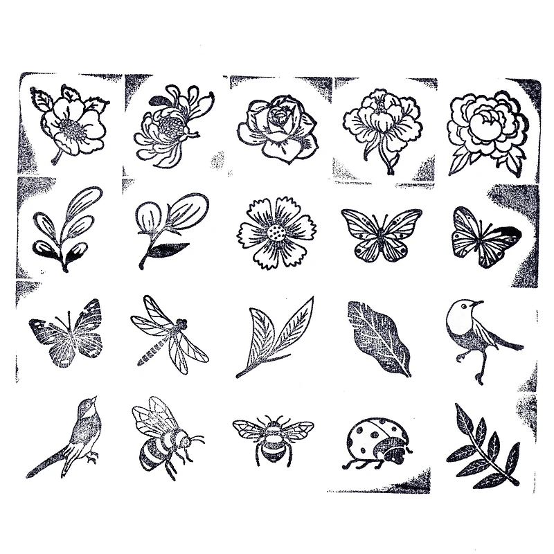 Bugs & Flowers Wood Stamp Set by Recollections®