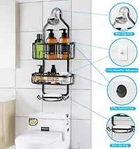 NEX™ 24.8" Black Over the Shower Caddy