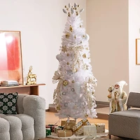 Glitzhome® 24" Christmas Elegant Silver & Gold Pinecone Pick, 4ct.