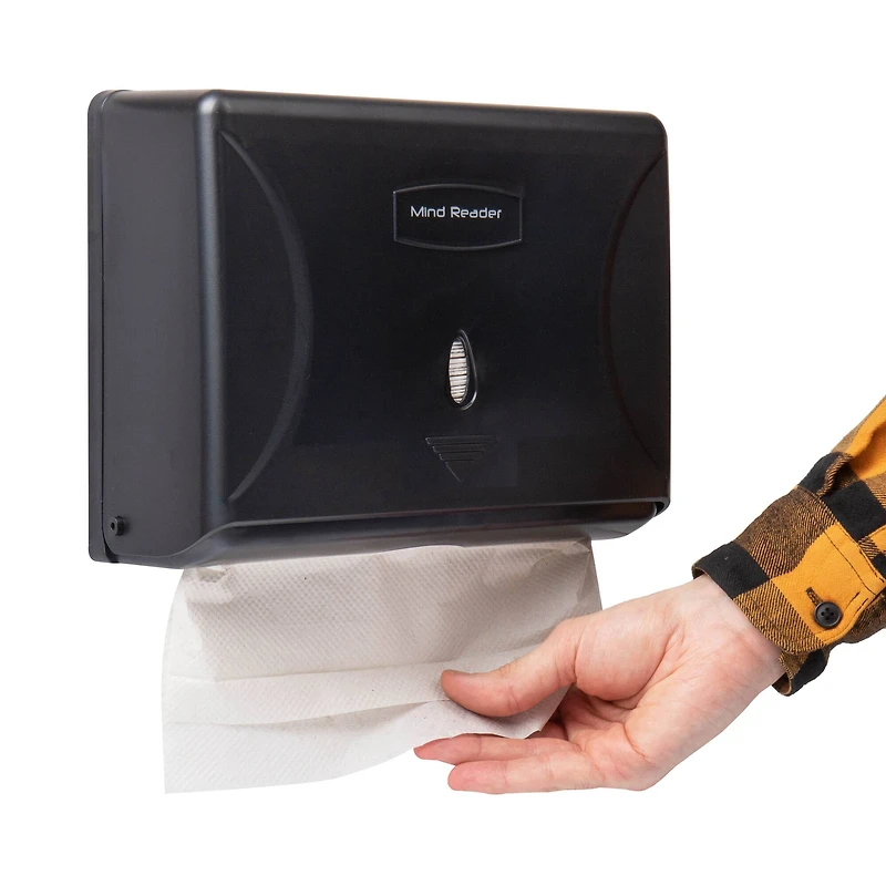 Mind Reader Black Multi-Fold Paper Towel Dispenser