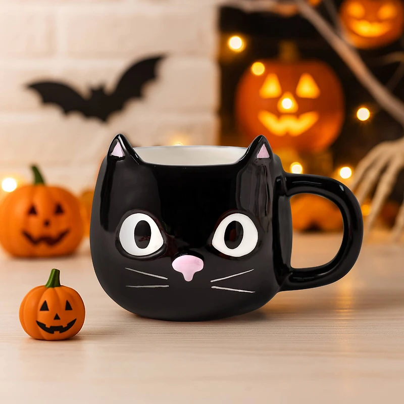 12oz. Black Cat Ceramic Mug by Ashland®