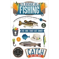 Paper House® I'd Rather Be Fishing 3D Stickers
