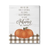 Stupell Industries Autumn Seasonal Phrase Canvas Wall Art