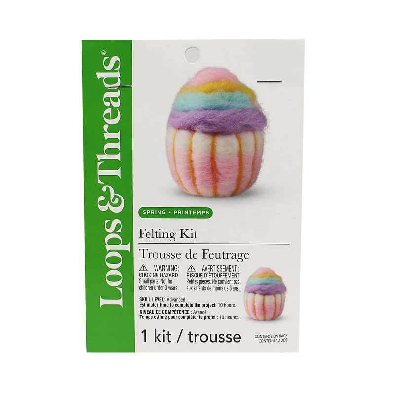 Spring Advanced Rainbow Cupcake Felting Kit by Loops & Threads®