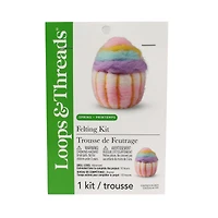 Spring Advanced Rainbow Cupcake Felting Kit by Loops & Threads®