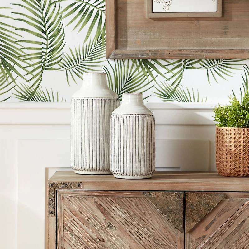 12.25" Gray Terracotta Vase