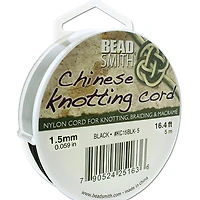 The Beadsmith® 1.5mm Black Chinese Knotting Cord
