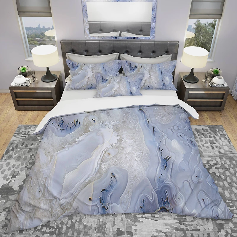Designart 'Agate Stone Background' Modern & Contemporary Bedding Set