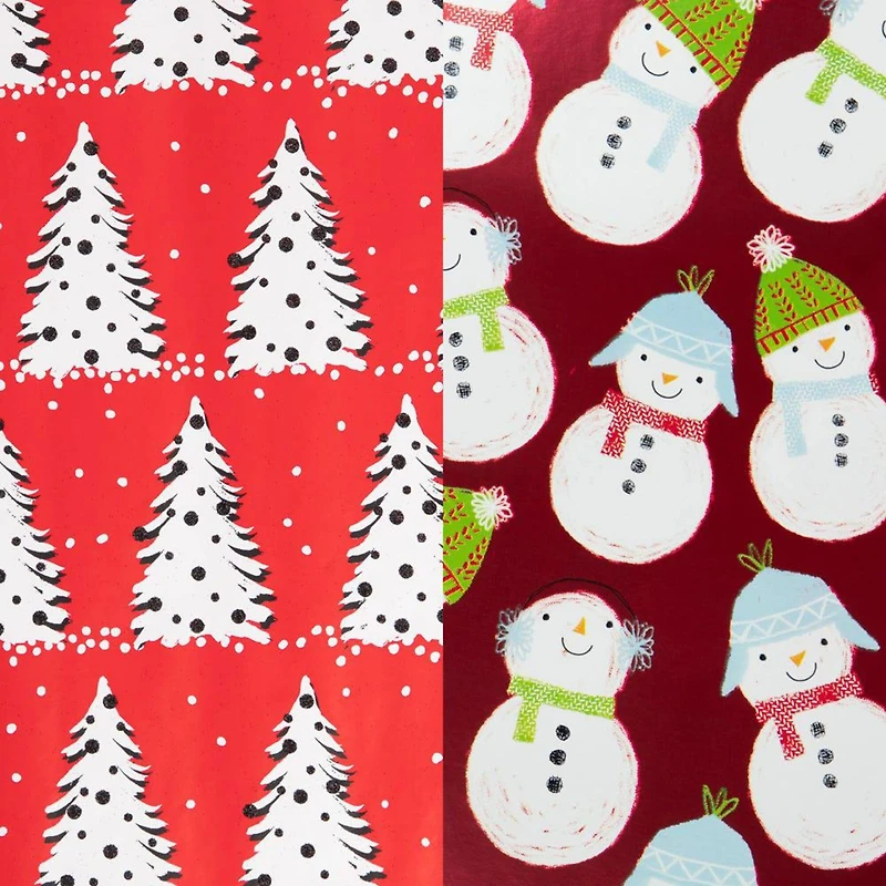 JAM Paper Holly Jolly Gift Wrap Set, 4ct.