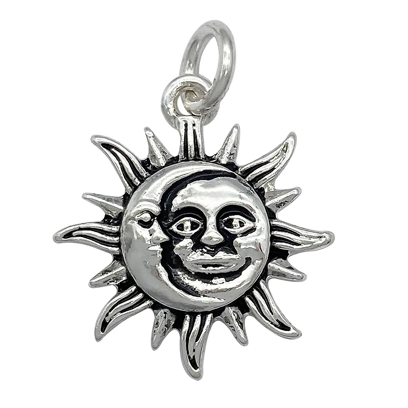 Silver Plated Sun & Moon Charm by Bead Landing™