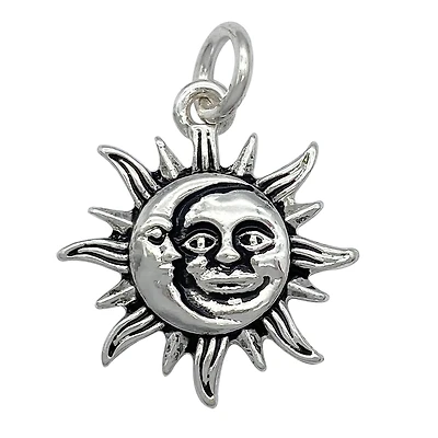 Silver Plated Sun & Moon Charm by Bead Landing™