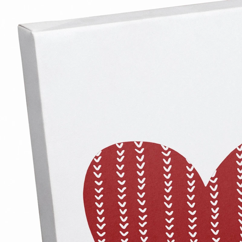 Pattern Hearts Canvas Wall Art