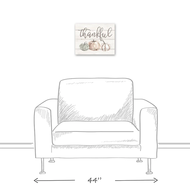 Thankful Fall Pumpkins Canvas Wall Art