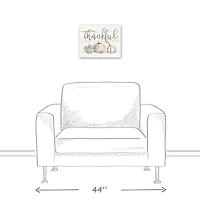 Thankful Fall Pumpkins Canvas Wall Art
