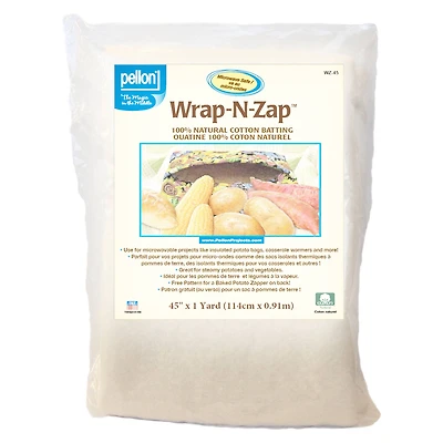 Pellon® Wrap-N-Zap® 45" x 1yd. Microwaveable Cotton Batting