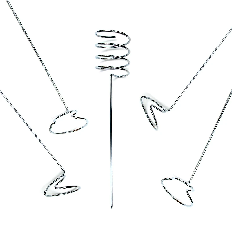 Mind Reader Silver 5-Piece Set Picnic Metal Wine Sticks Holder for Wine Bottle & Wine Glasses