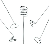 Mind Reader Silver 5-Piece Set Picnic Metal Wine Sticks Holder for Wine Bottle & Wine Glasses