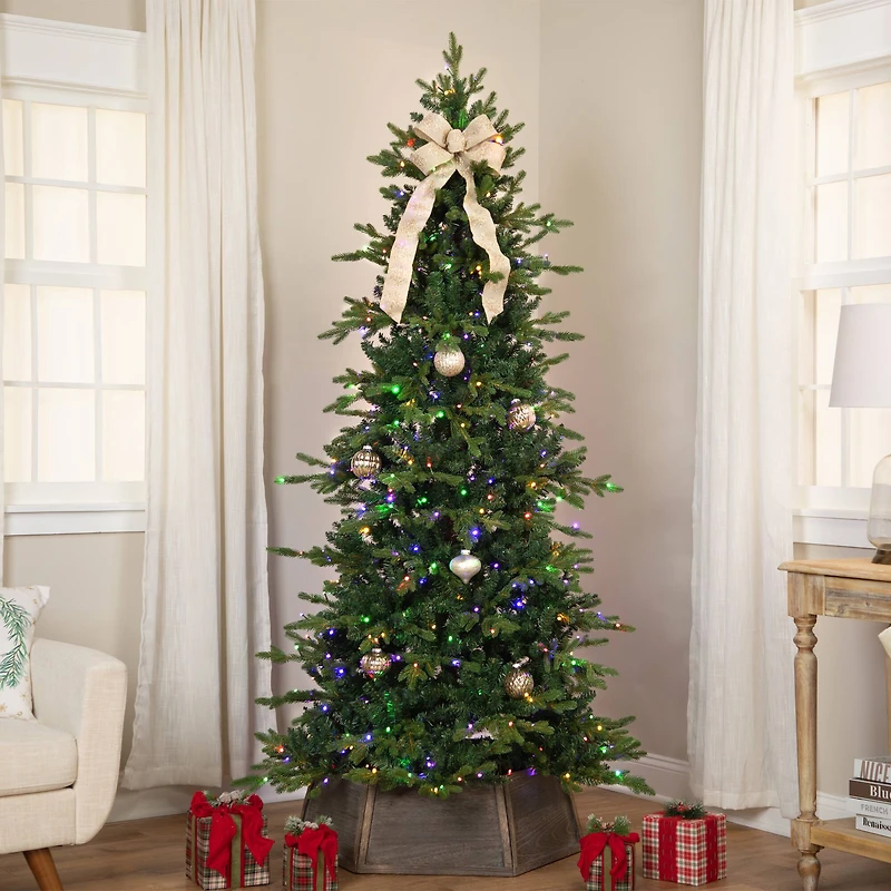 9ft. Pre-Lit Real Touch™️Breckenridge Pine IPT Artificial Christmas Tree, Dual Color LED Lights