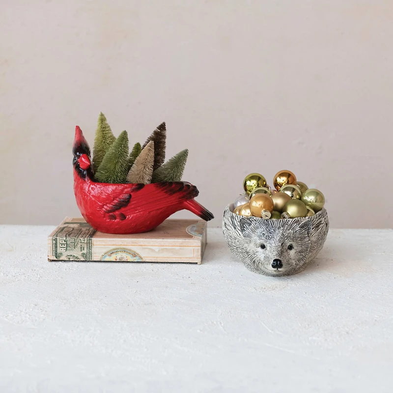 Hello Honey® 8" Brown & Cream Stoneware Hedgehog Bowl