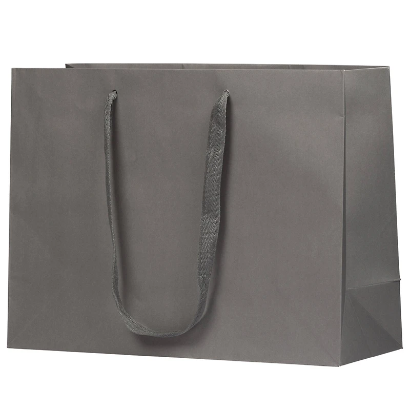JAM Paper 16" Matte Gray Heavy Duty Gift Bags, 3ct.