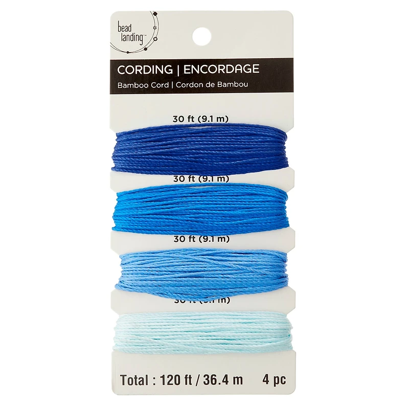 Bead Landing™ Bamboo Cording, Blues