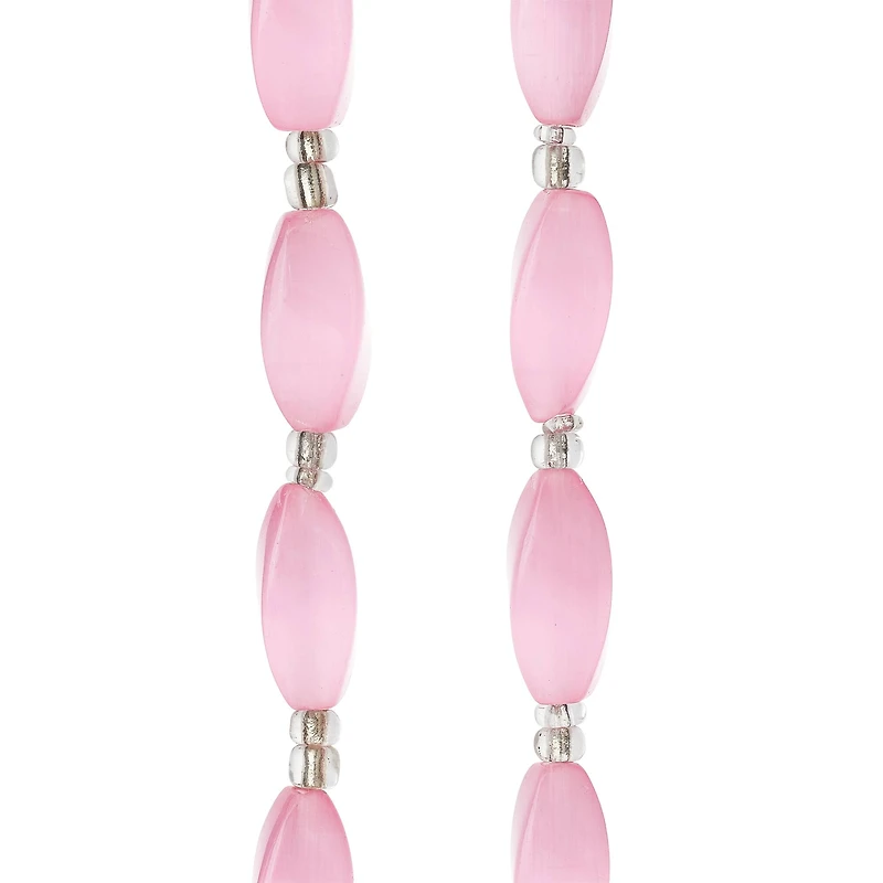 12 Pack: Pink Cat's Eye Glass Twist Beads, 16mm by Bead Landing™