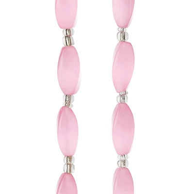 12 Pack: Pink Cat's Eye Glass Twist Beads, 16mm by Bead Landing™