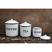 Hello Honey® Metal Coffee, Tea & Sugar Containers Set
