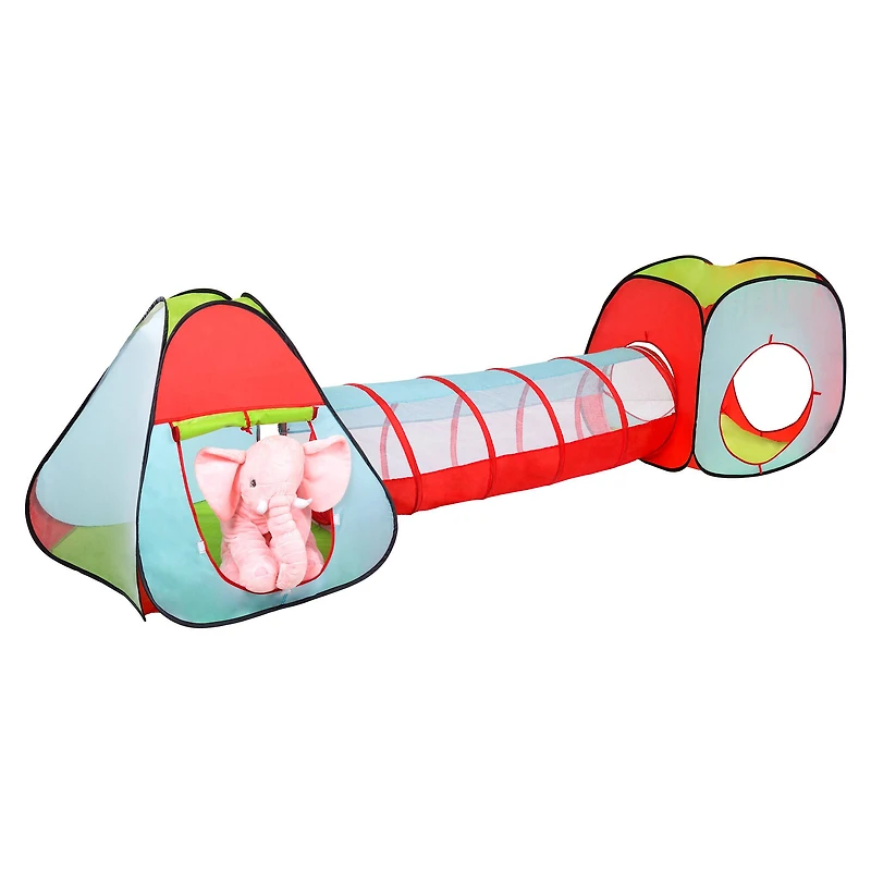 Toy Time Kids Tent, Cube & Tunnel Pop Up Playhouse Hut