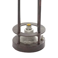 Brown Iron Industrial LED Lantern, 13" x 4" x 4"