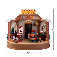 8" Animated & Musical LED Santa's Workshop
