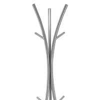 Silver Metal Modern Coat Rack, 73" x  17" x  17"