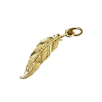 Charmalong™ 14K Gold Plated Feather Charm by Bead Landing™