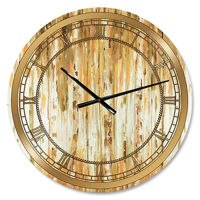 Designart the Forest I Fall Crop Glam Wall Clock
