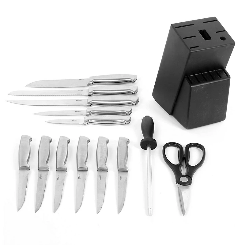 Oster Baldwyn 14-Piece Stainless Steel Cutlery Block Set