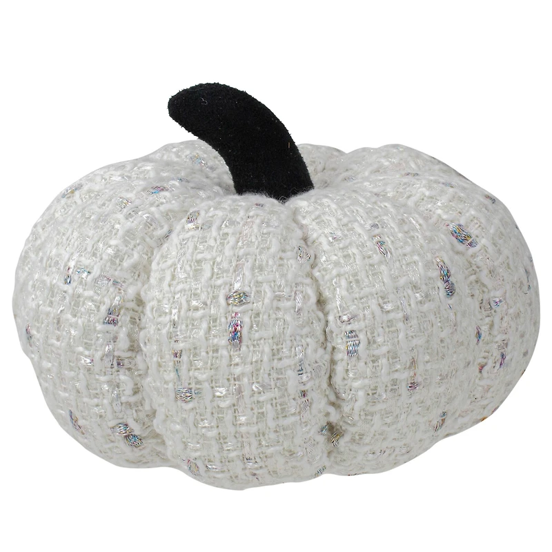 5" Ivory Knitted Fall Harvest Tabletop Pumpkin