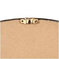 34" Gold Linked Chain Framed Round Wall Mirror