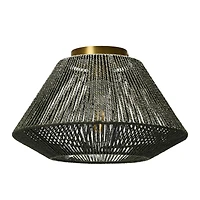 Hello Honey® 14" Gray Flush Mount Ceiling Light with Woven Paper Rope Shade