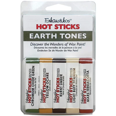 Enkaustikos® Hot Sticks Earth Tones Paint Set