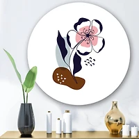 Designart - Abstract Flowers On Minimal Shapes IV