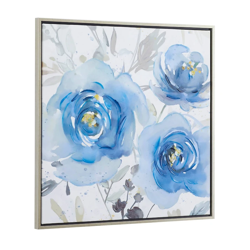 Blue Polystone French Country Framed Wall Art, 32" x 32"