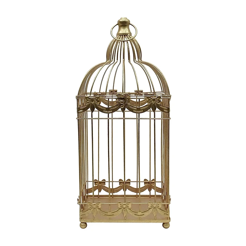 Gold Iron Birdcage with Bows Tabletop Décor by Ashland