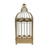 Gold Iron Birdcage with Bows Tabletop Décor by Ashland
